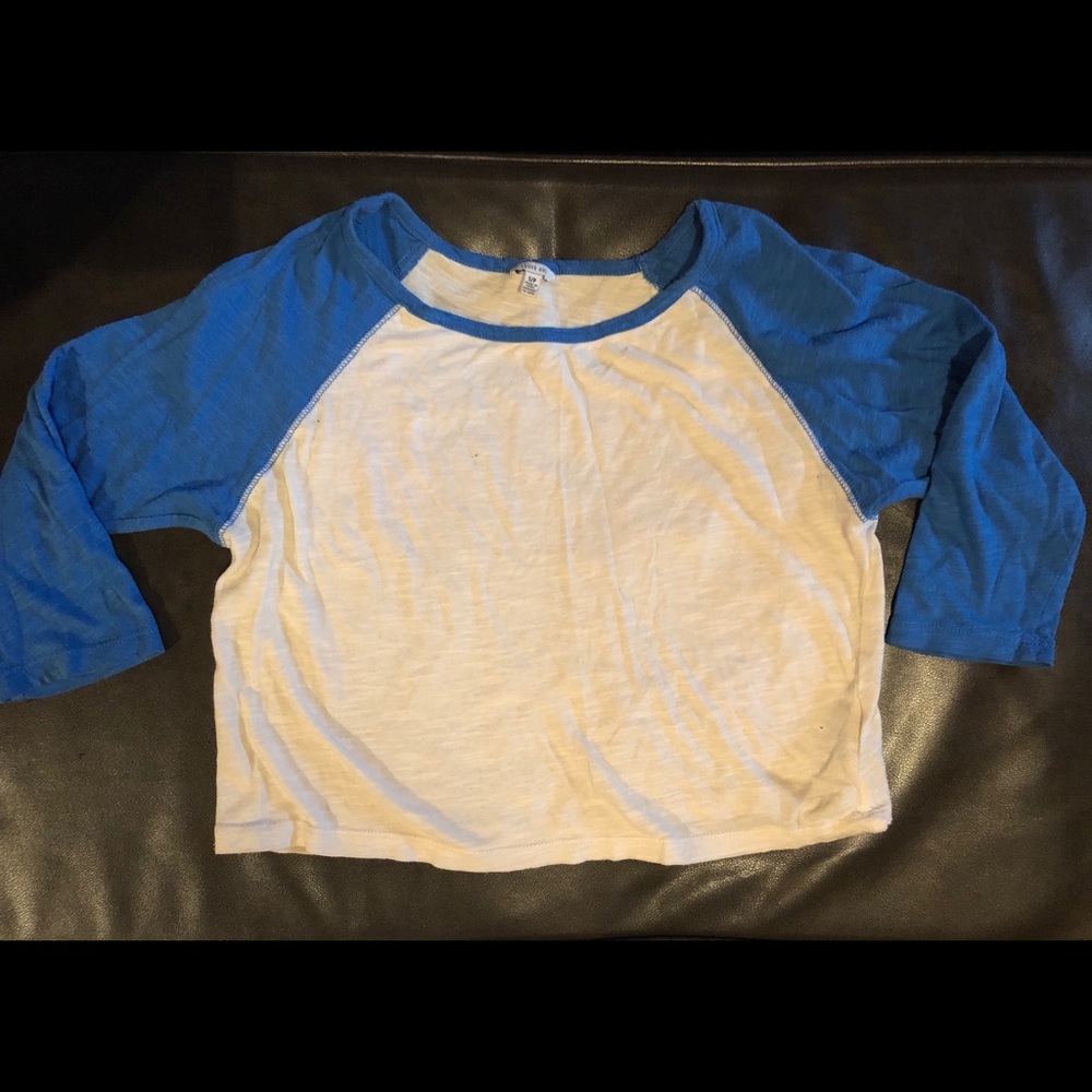 Baseball tee crop top.